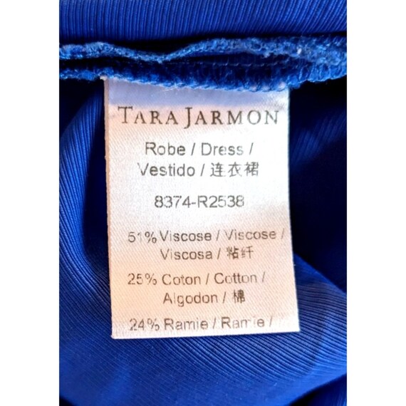 Vintage Y2K TARA JARMON Cobalt Blue Shift Mini Dr… - image 4