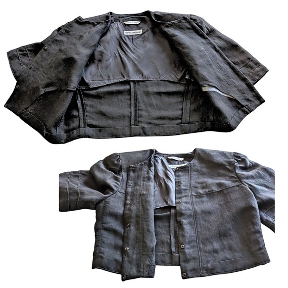 ジャケット・アウター 80s GIORGIO ARMANI wool/linen jacket BLK 80's Vintage Jacket: 80s -Giorgio Armani Made in Italy
