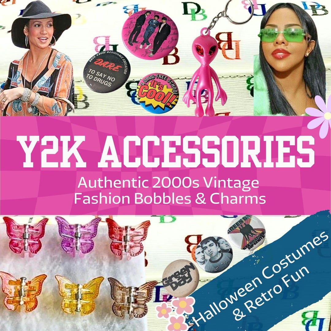 Y2K Accessories: Authentic 2000s Vintage Fashion Bobbles Charms