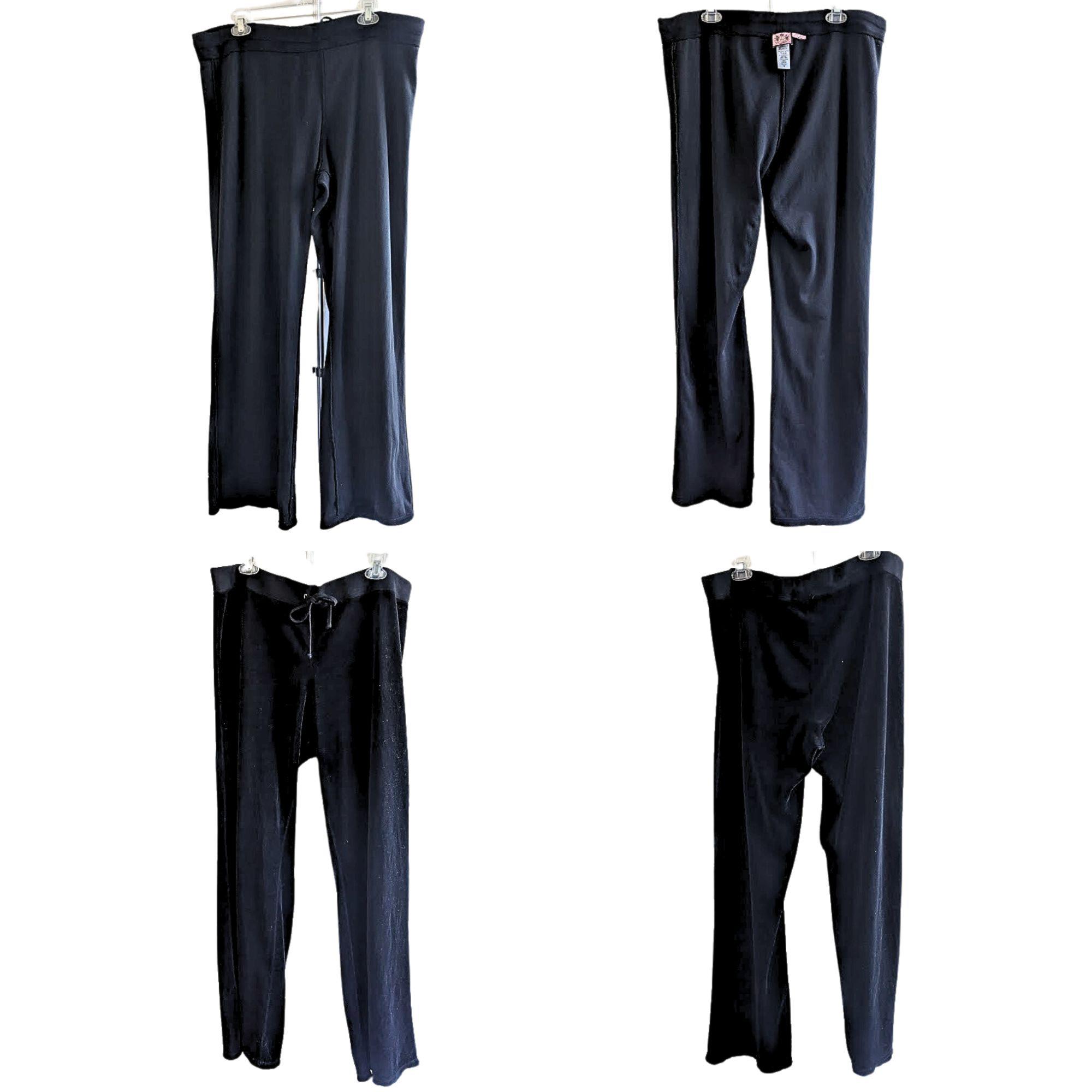 Vintage Y2K JUICY COUTURE 3-pc Black & Gold Mcbling Velour