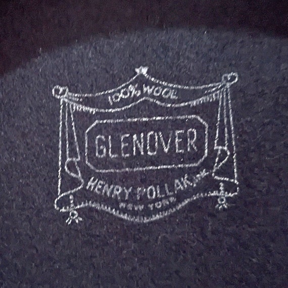 Vintage 50s GLENOVER HENRY POLLAK Blackfelt Lace Ribbon  display picture 2