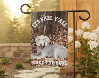 Personalized Longhaired Weimaraner Garden House Banner, Home Decor, Dog Lover Christmas gift, New Home Dog Flag