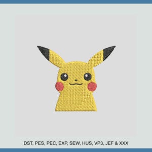Pikachu Digital Embroidery Design | Digital File