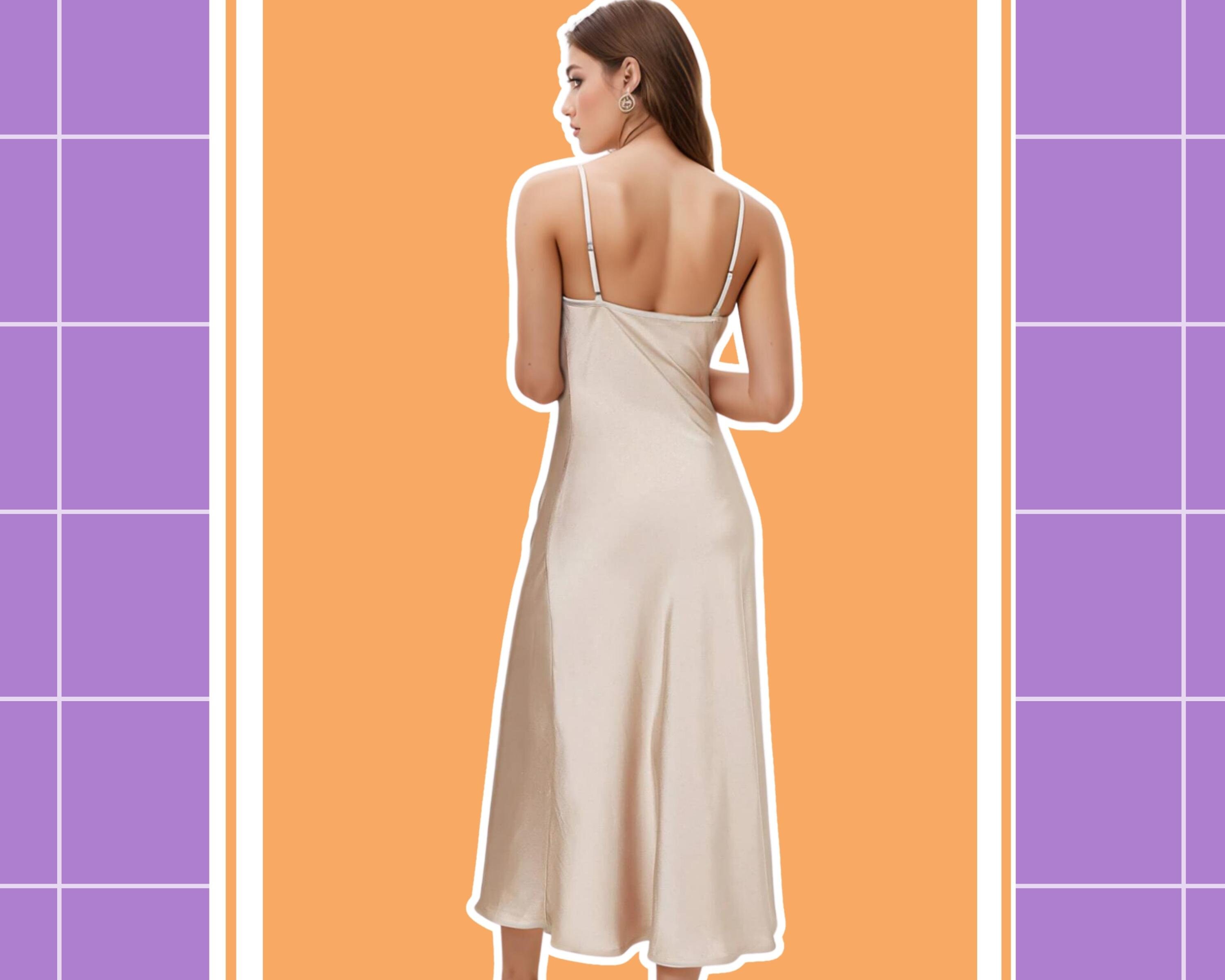 Silk Slip Dress Pattern Cowl Neck, Adjustable Straps XSXXXL PDF Sewing