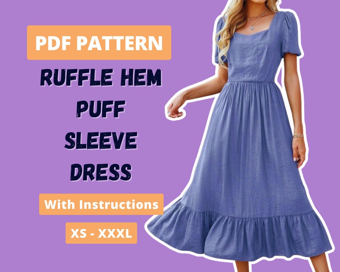 Milkmaid Dress Pattern for Women Diy Maxi Dress Sewing Etsy