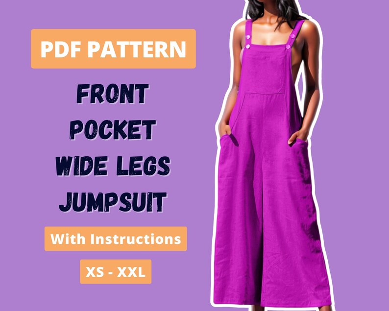 Women's Jumpsuit Sewing Pattern XSXXL Easytofollow Etsy Australia