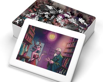Mistyczna układanka fantasy z pudełkiem