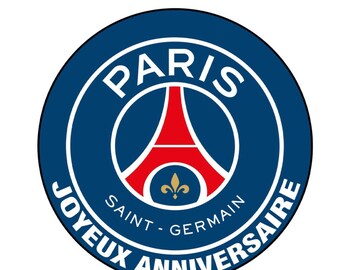 Décoration de gâteau comestible PSG