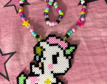 TOKIDOKI UNICORNO inspo Kandi Necklace: Handmade Kawaii Decora Rave Scene Jewelry Accessories