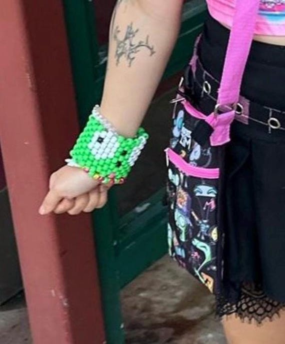 LUVSCENE - Invader Zim GIR Kandi Cuff Pony Bead Bracelet