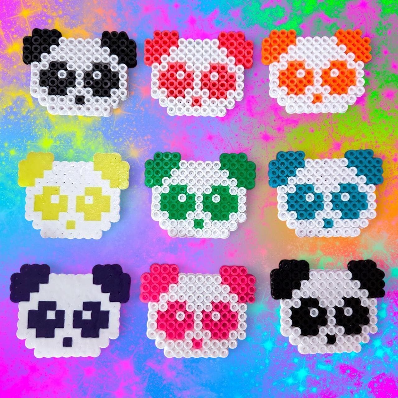 Panda Perler Bead Hair Clip: Handmade Rave Kawaii Accessory - Etsy