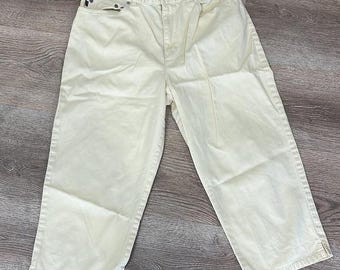 Lauren Ralph Lauren yellow Capri Chino Pants Womens size 12 High Rise Y2K