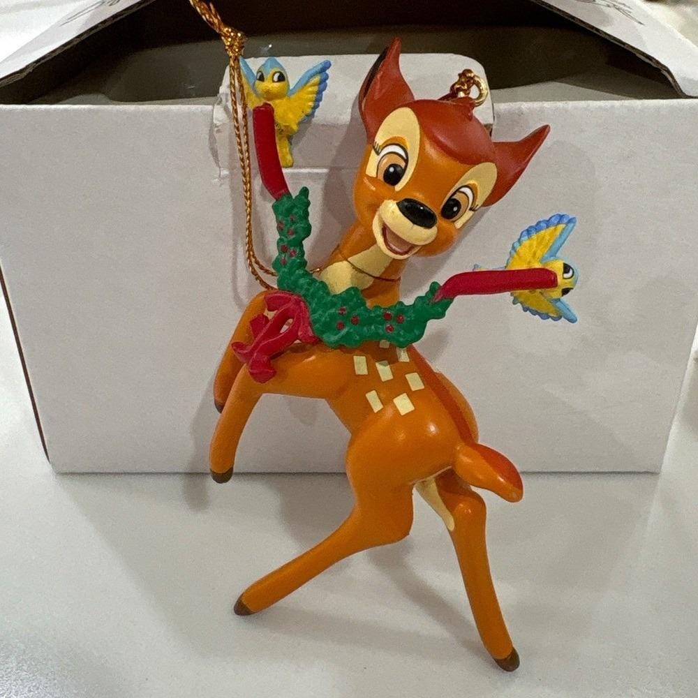 Disney Christmas Magic Bambi Ornament #26231-120 Vintage