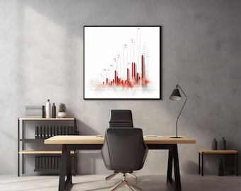Chic Data Charts, Trendy Minimalist Charts, Stylish Wall Art, Data Analytics Art, Data Art Prints, Minimalist Data Visualization, Digital