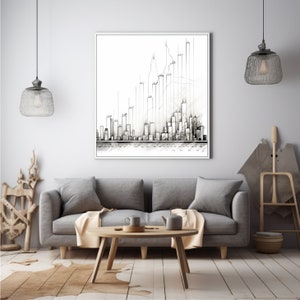 Chic Data Charts, Trendy Minimalist Charts, Stylish Wall Art, Data Analytics Art, Data Art Prints, Minimalist Data Visualization, Digital