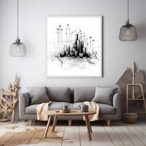 Chic Data Charts, Trendy Minimalist Charts, Stylish Wall Art, Data Analytics Art, Data Art Prints, Minimalist Data Visualization, Digital