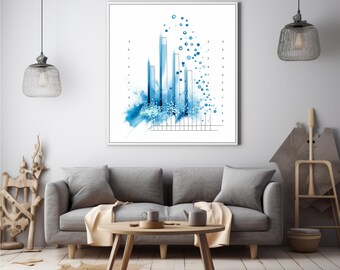 Chic Data Charts, Trendy Minimalist Charts, Stylish Wall Art, Data Analytics Art, Data Art Prints, Minimalist Data Visualization, Digital