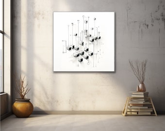 Chic Data Charts, Trendy Minimalist Charts, Stylish Wall Art, Data Analytics Art, Data Art Prints, Minimalist Data Visualization, Digital