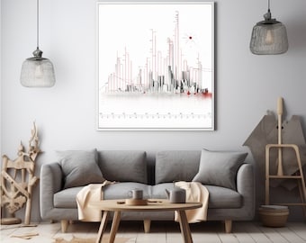Chic Data Charts, Trendy Minimalist Charts, Stylish Wall Art, Data Analytics Art, Data Art Prints, Minimalist Data Visualization, Digital