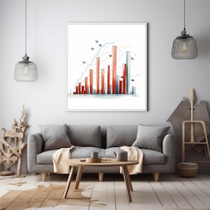 Chic Data Charts, Trendy Minimalist Charts, Stylish Wall Art, Data Analytics Art, Data Art Prints, Minimalist Data Visualization, Digital