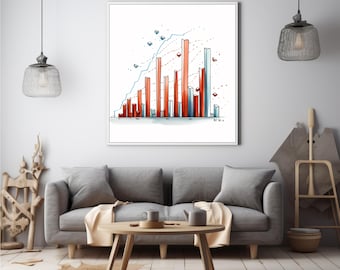 Chic Data Charts, Trendy Minimalist Charts, Stylish Wall Art, Data Analytics Art, Data Art Prints, Minimalist Data Visualization, Digital