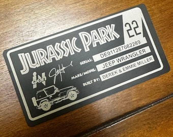 Jurassic Park Build Plate Movie Car