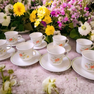 Corelle by Corning &quot;Wildflower&quot; Cup & Saucer Sets (LOT)