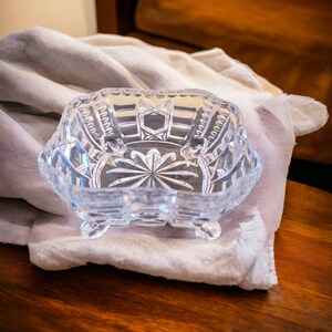 Vintage Art Deco Crystal Footed Candy Dish