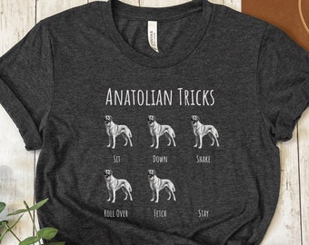 Anatolian Tricks Kurzarm-T-Shirt | Anatolischer Schäferhund Vieh Hüter Hund Besitzer Geschenk | Geschenk für Igeler Unisex Jersey T-Shirt