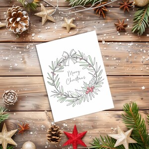 Vrolijk kerstfeest Wenskaarten Seizoenswensen Feestdagen Krans Kerstkaarten Kerst Opmerking: