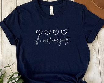 Tierliebhaber Shirt Landmädchen Geschenk für Ziege und Tierliebhaber Geschenk für Sie Unisex Jersey Kurzarm T-Shirt