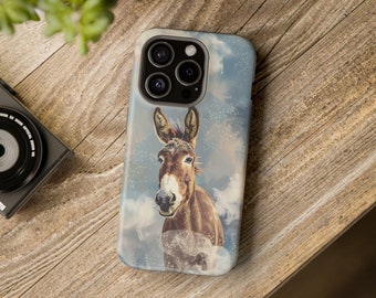 Funda magnética para iPhone 14, 15, diseño de animales de granja, burro, regalo para mujer adolescente, fundas resistentes