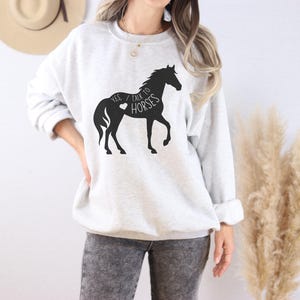 Horses Sweatshirt for Equestrian Horse Lover Sweater Gift Horseback Riding Gift Idea Equine Enthusiast Unisex Crewneck Sweatshirt