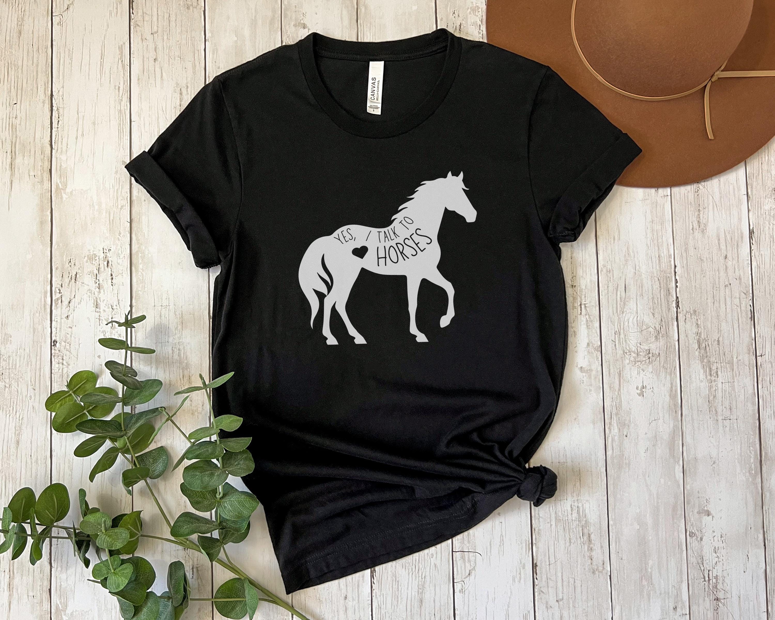 Ordina Maglietta da donna a tema 'Cavallo Zoccolo Mano Amanti del cavallo Regali Equitazione' online