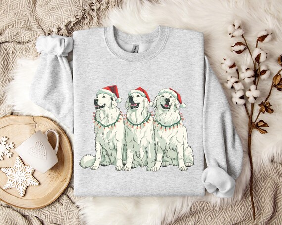 Dog Lover Christmas Sweater Pyrenean Mountain Dog Maremma Great Pyrenees Kuvasz Akbash Owners Unisex Heavy Blend™ Crewneck Sweatshirt