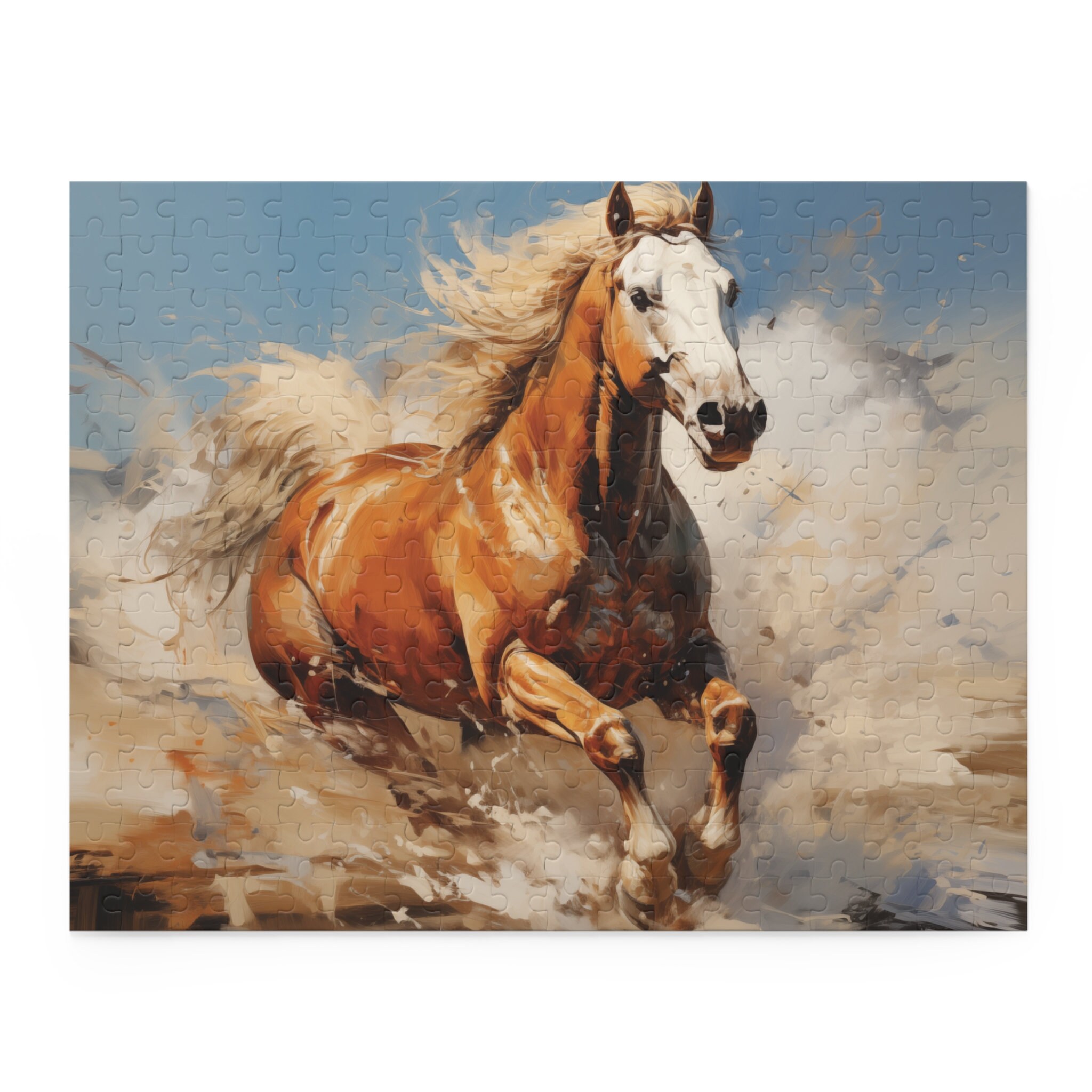 Horse Jigsaw Puzzle (120, 252, 500-Piece) Galloping Horse Lover Gift for Her Him Fun Family Game Night Ideas Gift for Kids Children