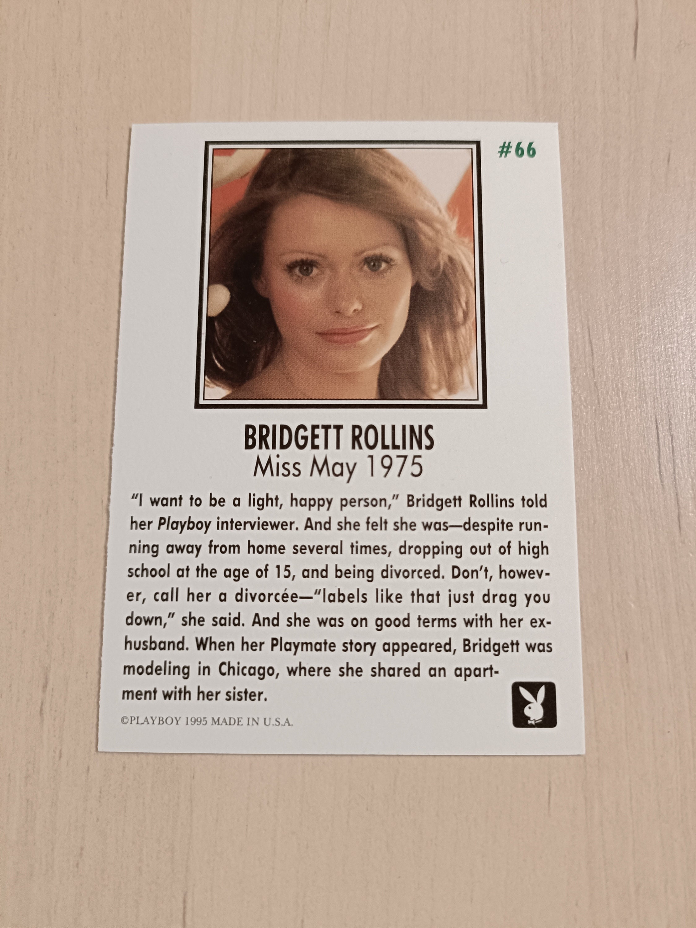 Bridgett Rollins Collector's Card N 66 Playboy Miss May May 1975 Trading  Card 1995 6.4x8.9 Cm - Etsy