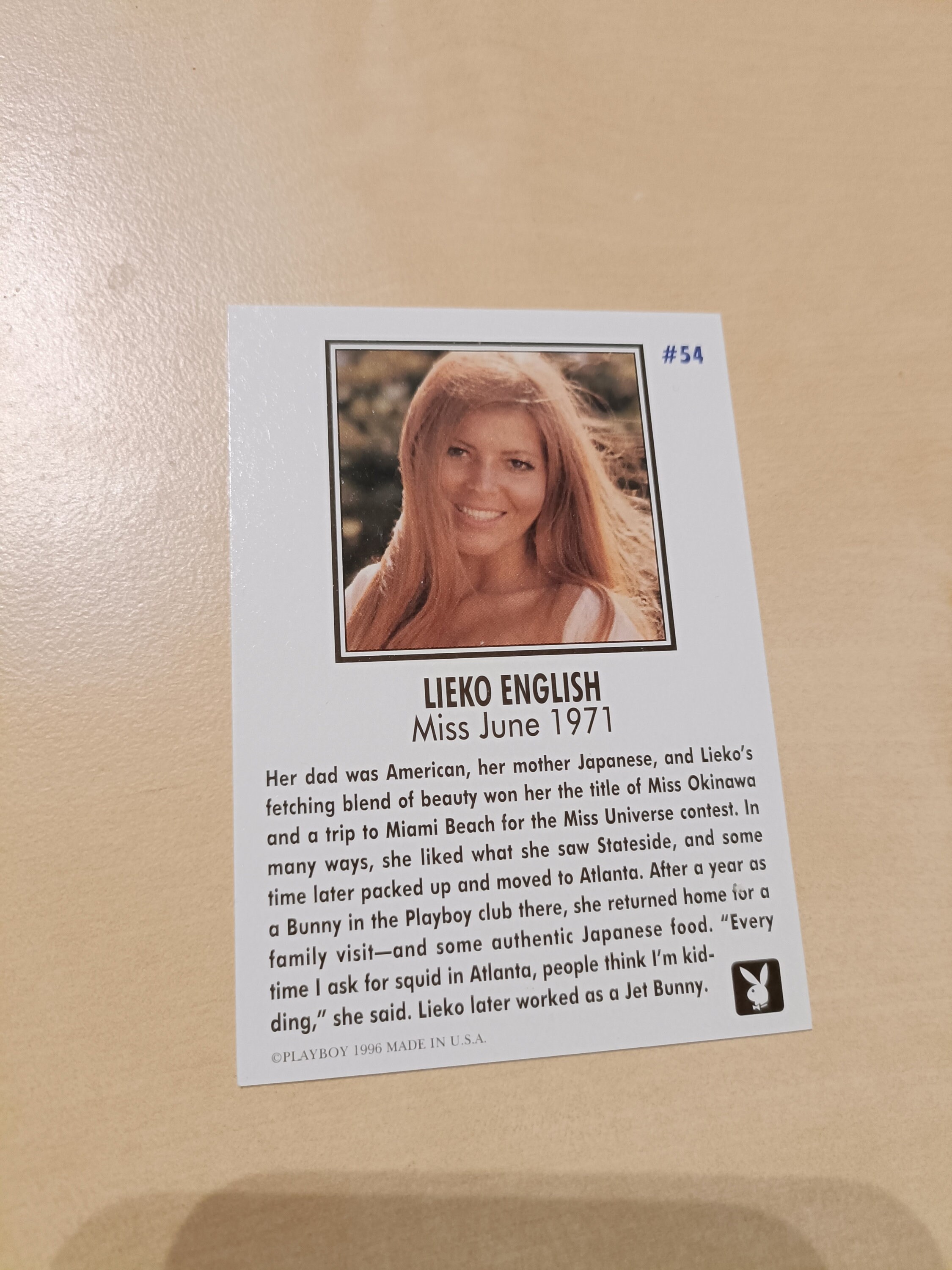 Lieko English Card N 54 Playboy Miss June June 1971 Trading Card 1996 6.4x8.9 Cm - Etsy