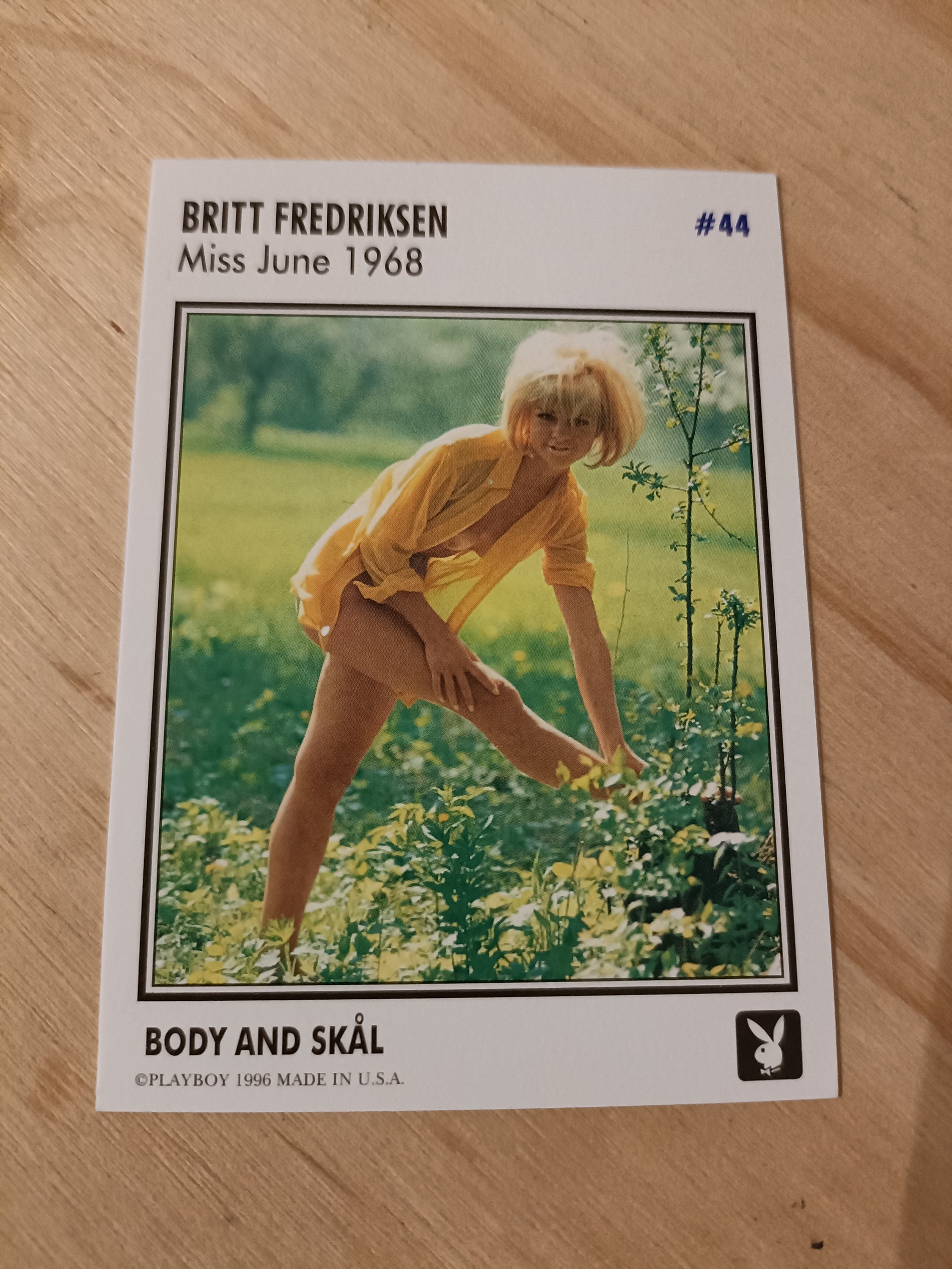 Britt Fredriksen Card N 44 Playboy Miss June June 1968 Trading Card