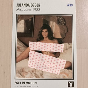 Jolanda egger Card N 89 Playboy miss June June 1983 Trading Card 1996 6.4x8.9 cm image 2