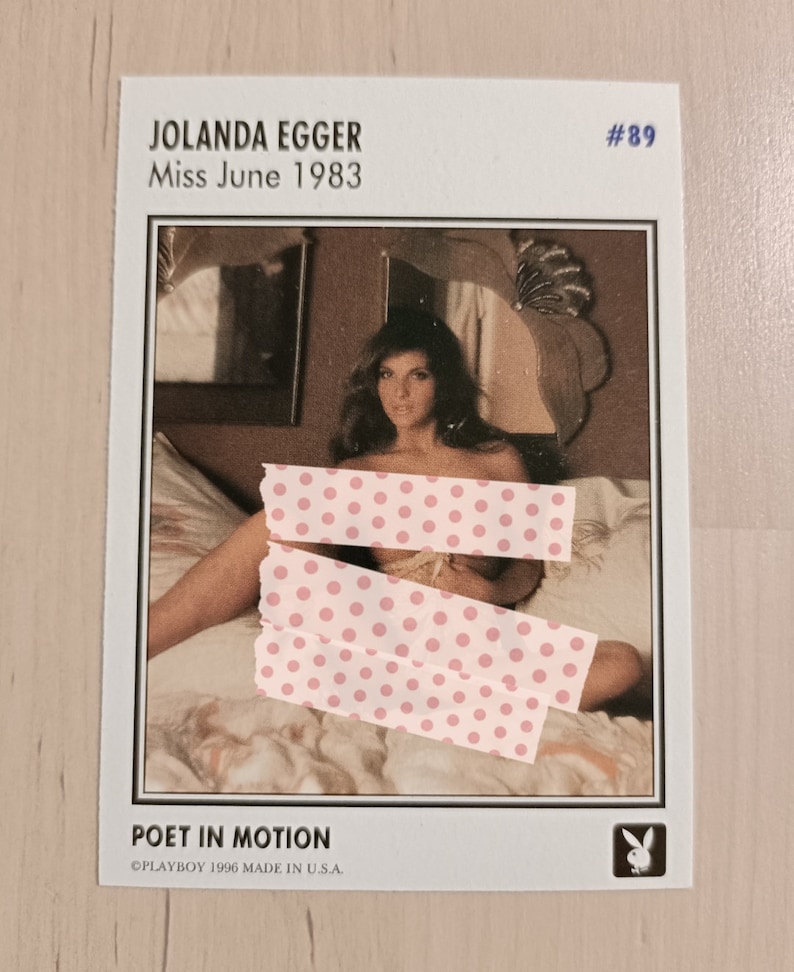 Jolanda egger Card N 89 Playboy miss June June 1983 Trading Card 1996 6.4x8.9 cm image 2