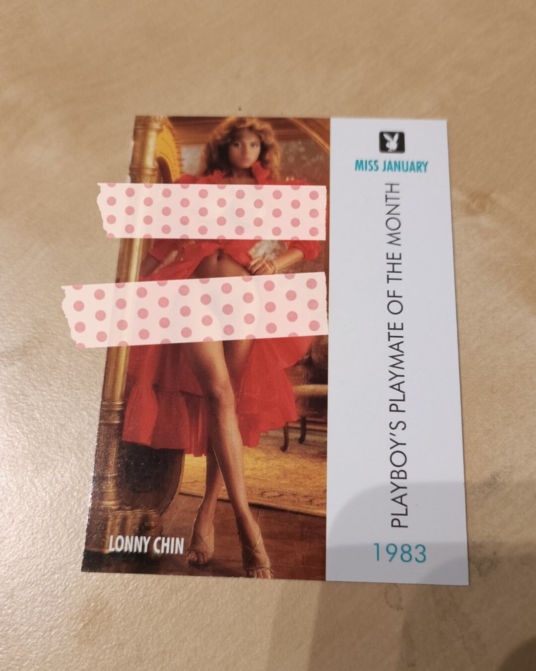 Lonny Chin Card N 90 Playboy Miss January January 1983 Trading Card