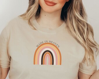 Made in Heaven Boho Christian Shirts Christian TShirts Bible Verse Shirt Trendy Christians T Shirts Jesus Apparel Faith Based Shirt