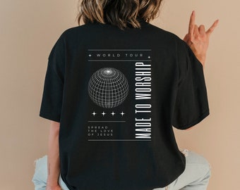 Feito para adorar na moda camisa cristã estética vestuário cristão cristão streetwear roupas cristãs versículo da bíblia cristã
