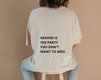 O céu é a festa da moda camisa cristã estética vestuário cristão cristão streetwear roupas cristãs versículo da bíblia cristã