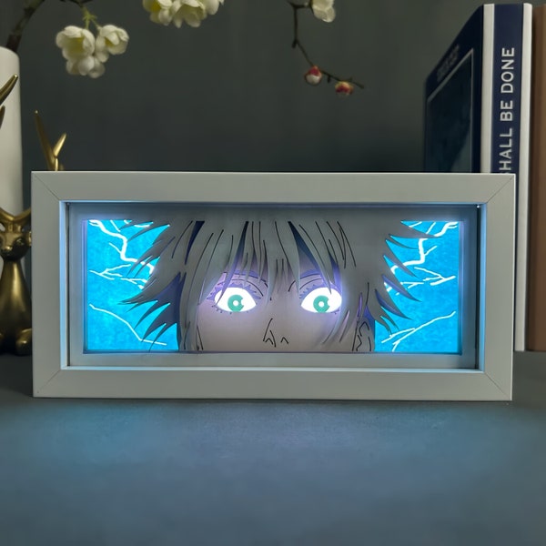 Anime Light Box | Eye Face Lamp for Room Decor | Lightbox Manga 3d Papercut Diy Table | LED Lamp Christmas Gifts for Boys/Girls/Kids/Fans