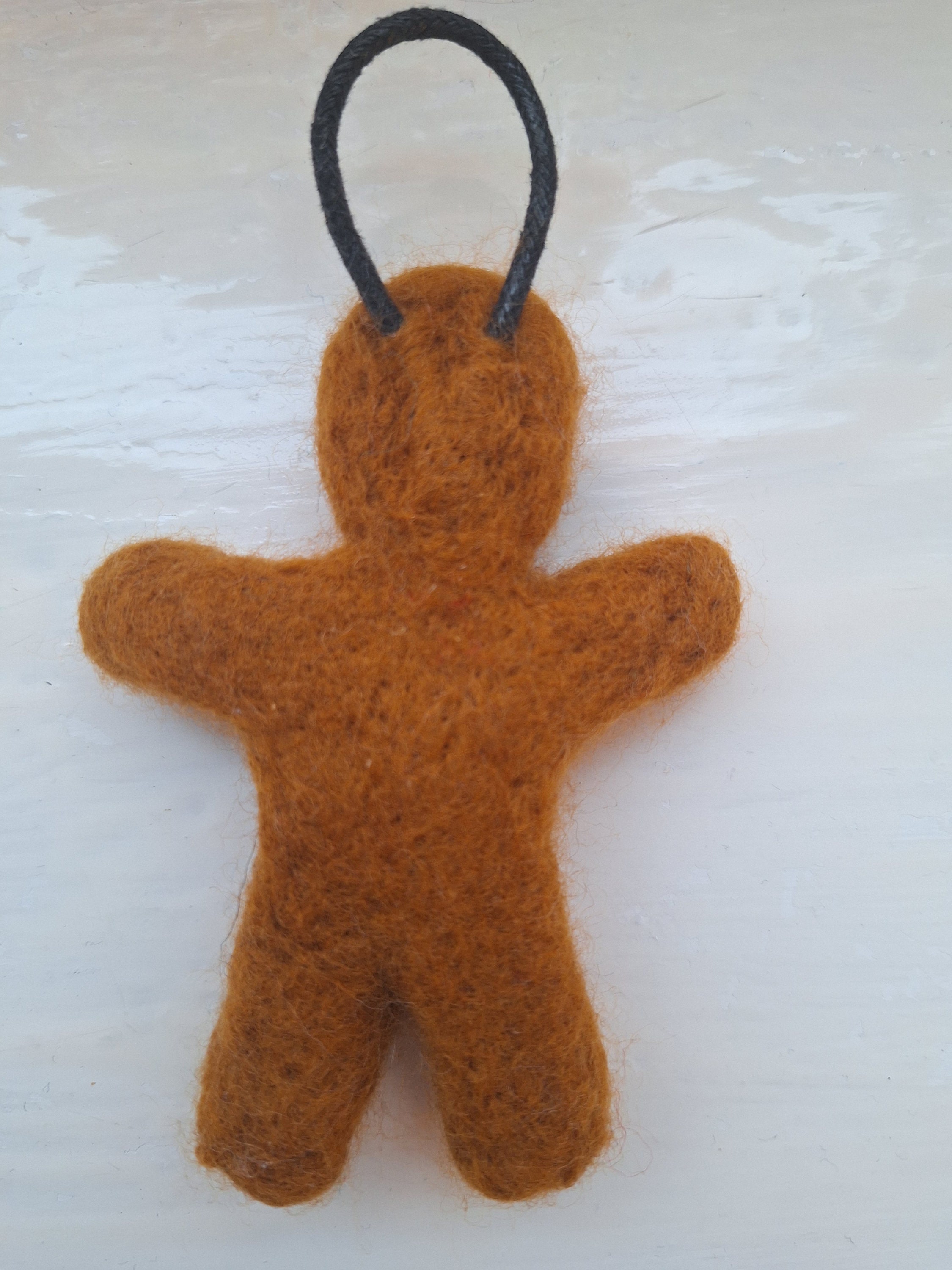 Needle Felted Gingerbread Man Tree Decoration - Etsy