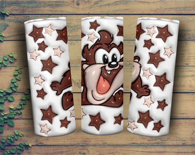 Vintage 1993 Genus Brand Taz Tasmanian Devil Denim Bomber Jacket Size