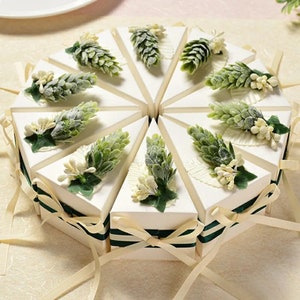 Schachtel mit Süßigkeiten mit Blumen, Hochzeit, Geburtstag, Erstkommunion, Taufe, Party, Pappe für Dragees Bild 1