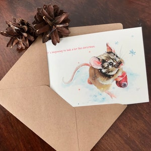 Weihnachtskarte Kunstkarte Klappkarte Winterkarte Gutschein Geschenkkarte